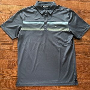 Men's Travis Mathew Navy and Gray Polo Shirt size medium like new!!